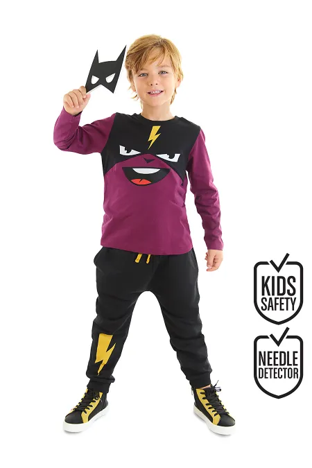Şimşek Maske Erkek Çocuk T-shirt Pantolon Takım