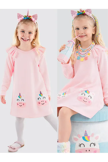 Robe rose maïs pour fille