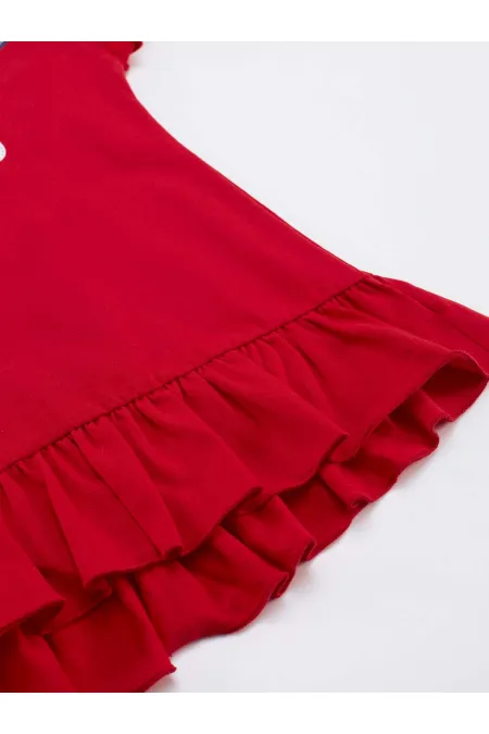 Yaramaz Kedi Kız Çocuk T-shirt Tayt Takım