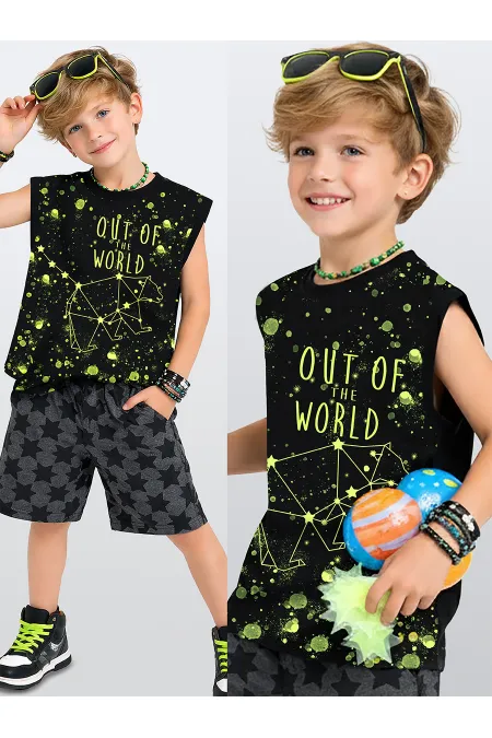 Out Of World Erkek Çocuk T-shirt Şort Takım