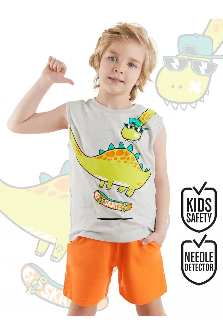 Kaykay Dino Erkek Çocuk T-shirt Şort Takım Kaykay Dino Erkek Çocuk T-shirt Şort Takım