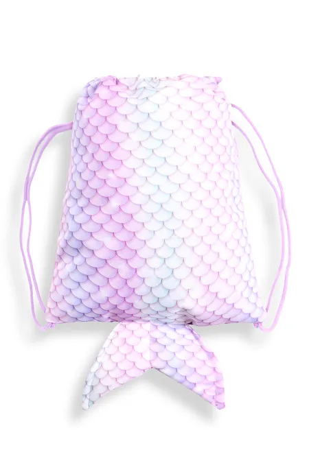 Sac à dos rose sirène pour la plage