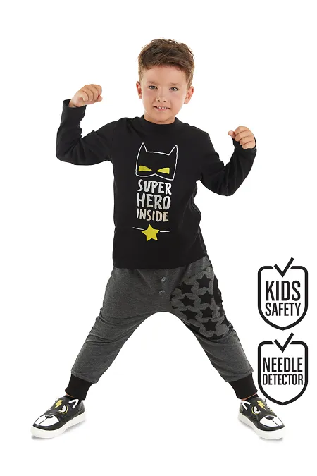 Süper Kahraman Erkek Çocuk T-shirt Pantolon Takımı