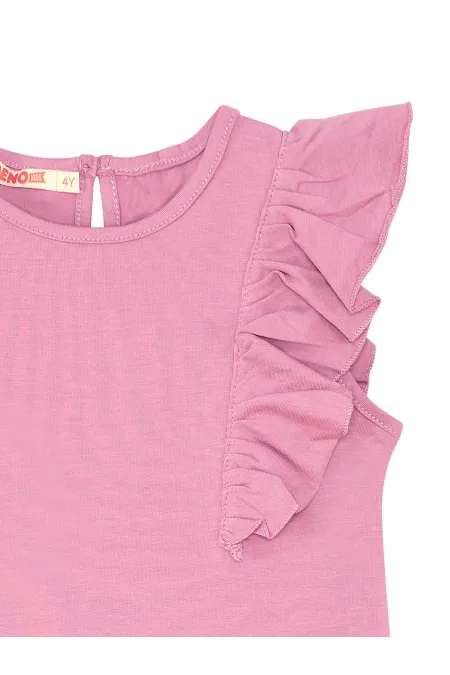 Robe pour fille avec détail panda à volants