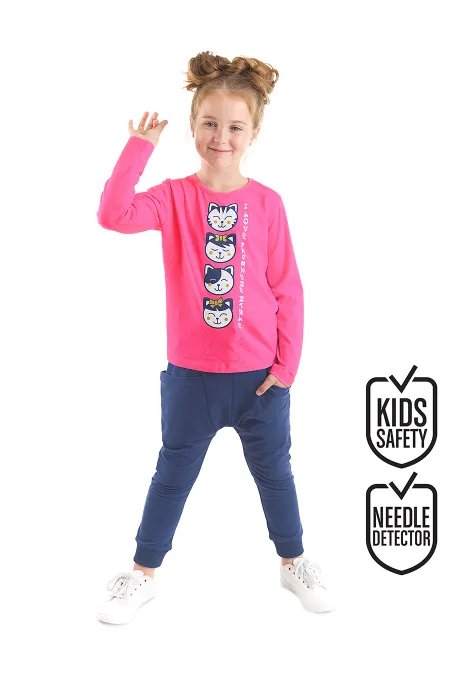 Japan Cats Kız Çocuk T-shirt Pantolon Takım