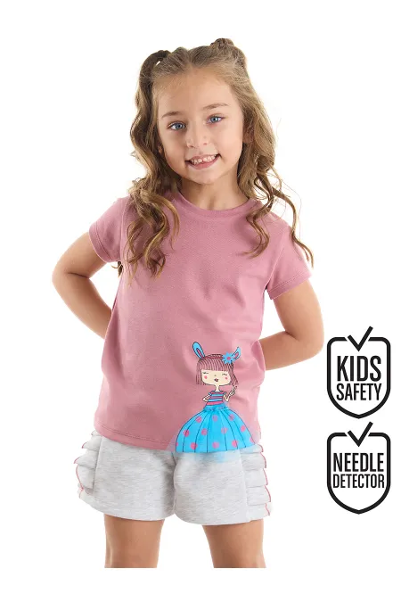 Tüllü Lily Kız Çocuk T-shirt Şort Takım