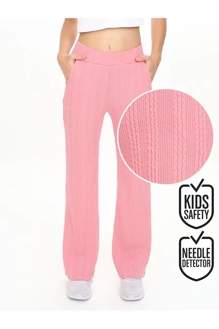 Kız Çocuk Boru Paça Pembe Basic Eşofman Altı
