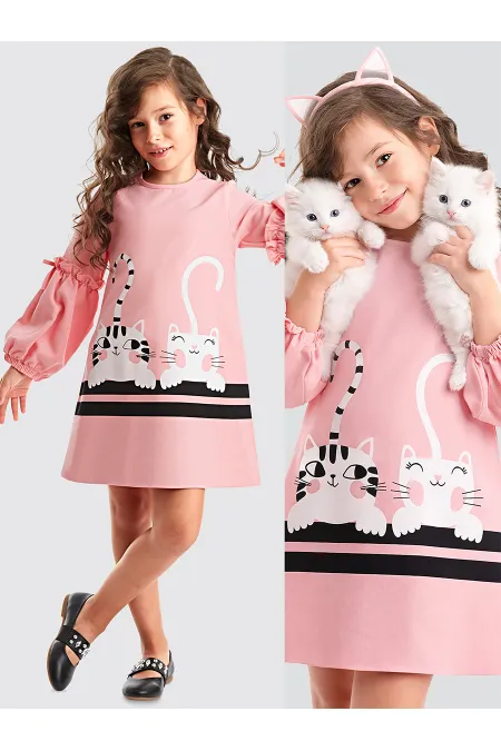 Robe tissée Cute Friends pour fille