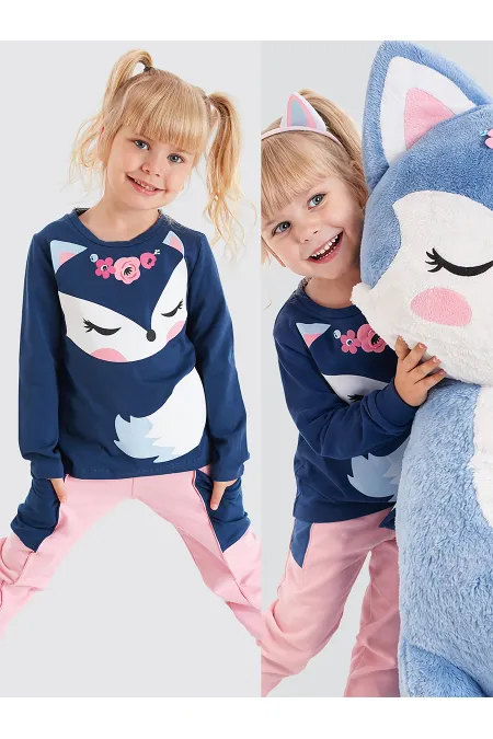 Cute Fox Kız Çocuk T-shirt Pantolon Takımı