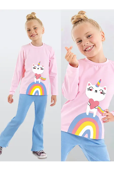 Catcorn Kız Çocuk T-shirt Pantolon Takım