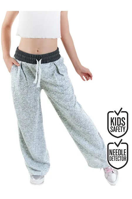 Pantalon gris clair pour fille