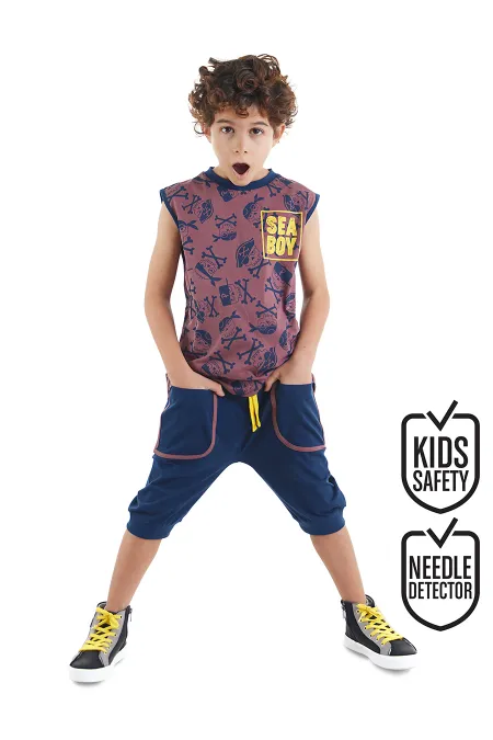 Sea T-shirt Erkek Çocuk T-shirt Kapri Şort Takım