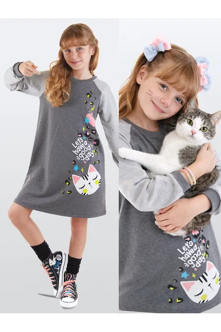 Robe de fille chat sauvage