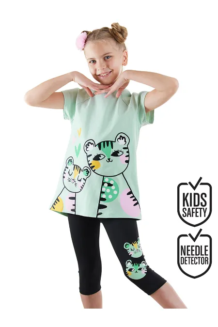 Tiger Polka Dot Girl's T-shirt and Leggings Set