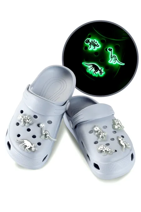 Pantoufles blanches phosphorescentes pour garçons
