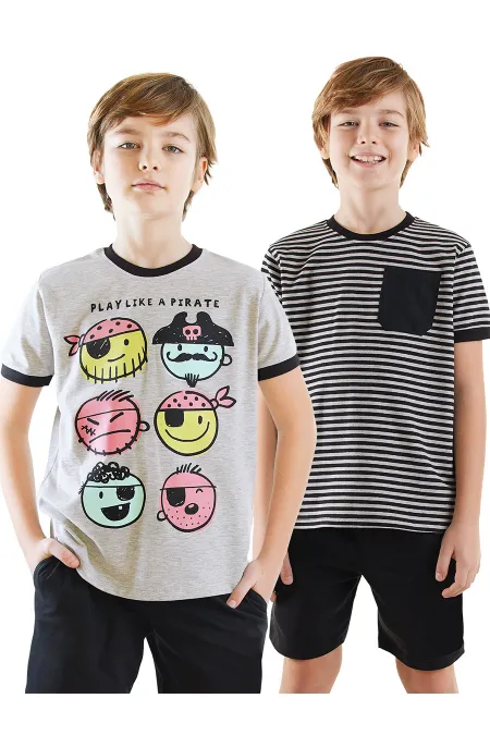 Pirate Erkek Çocuk 2'li T-shirt Takım