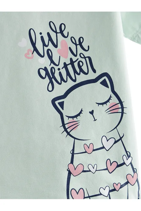 Ensemble pyjama 2 pièces pour fille à fleurs