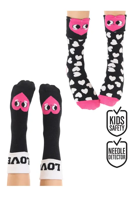 Love Girls' 2-Pack Ankle Socks