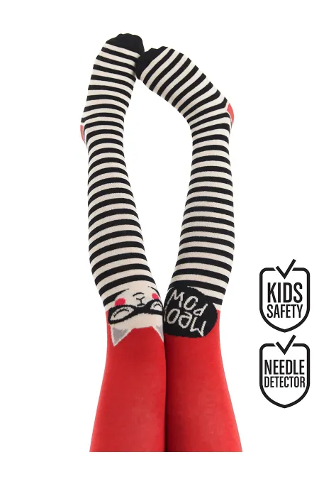 Miyav Pow Kız Çocuk Dantelli Çorap