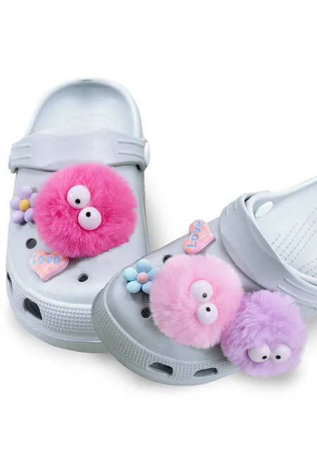 Pantoufles à pompons pour fille