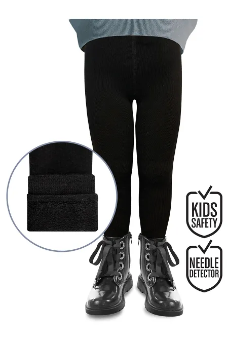 Leggings pour enfants doublés en tissu éponge