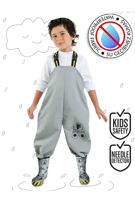Construction Vehicle Boy Water Party Rainsuit