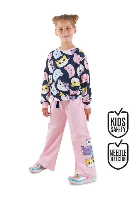 Ensemble de survêtement pour filles avec de jolis chats