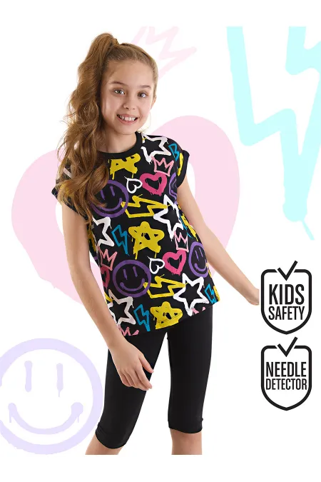 Ensemble T-shirt et legging style streetwear pour filles