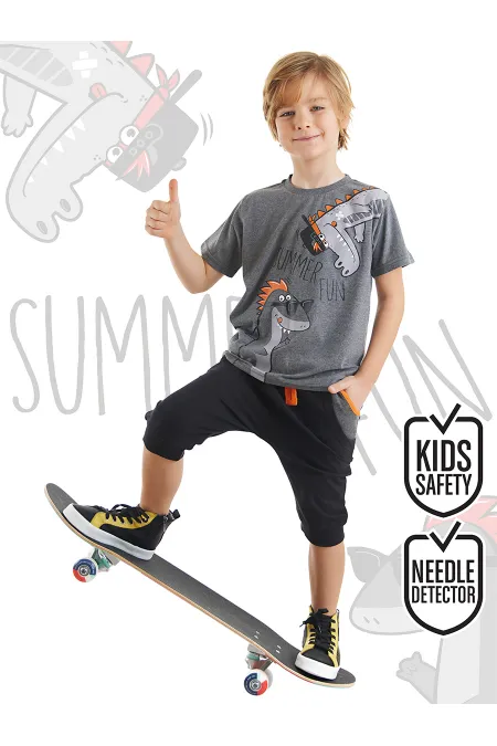 Summer Fun Erkek Çocuk T-shirt Kapri Şort Takım