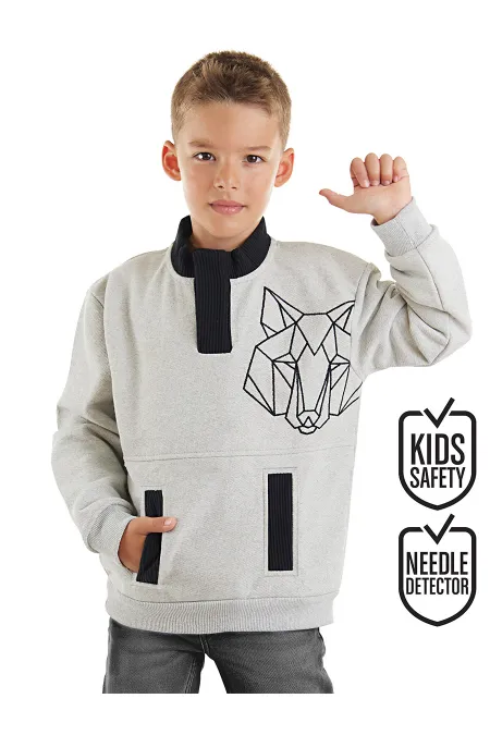 Kurt Erkek Çocuk Gri Sweat Kurt Erkek Çocuk Gri Sweat