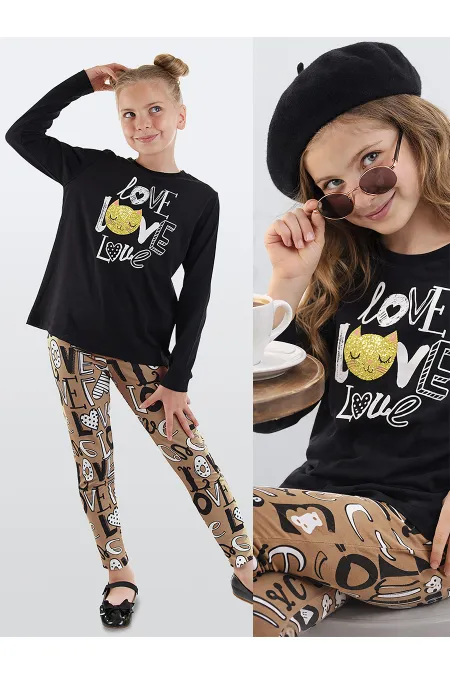 Love Girls' Leggings and T-Shirt Set