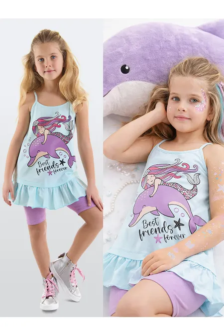 Best Friends Kız Çocuk Tunik Tayt Takım