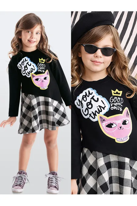Robe Cool Cat Girl pour enfant