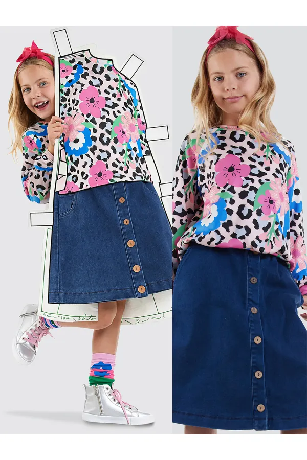 Girls' Midi Skirt, Boys' Denim Skirt