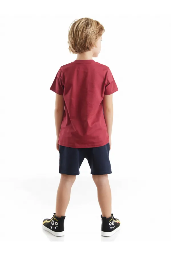 Super Güçlü Erkek Çocuk T-shirt Şort Takım