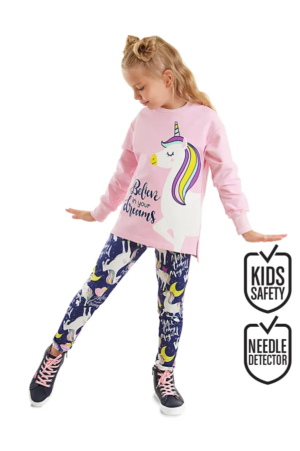 Unicorn Kız Çocuk Sweat Tayt Takım