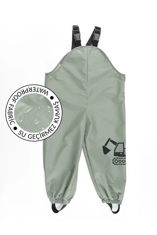 Kepçe Erkek Çocuk Su Yüzü Yağmur Tulumu