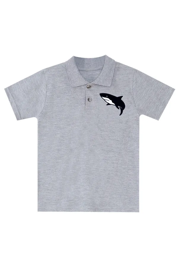 Ensemble polo et short pour garçon à motif requin