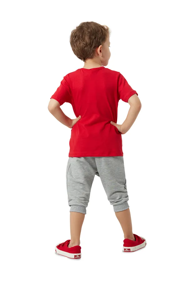 Kahkaha Erkek Çocuk T-shirt Kapri Şort Takım