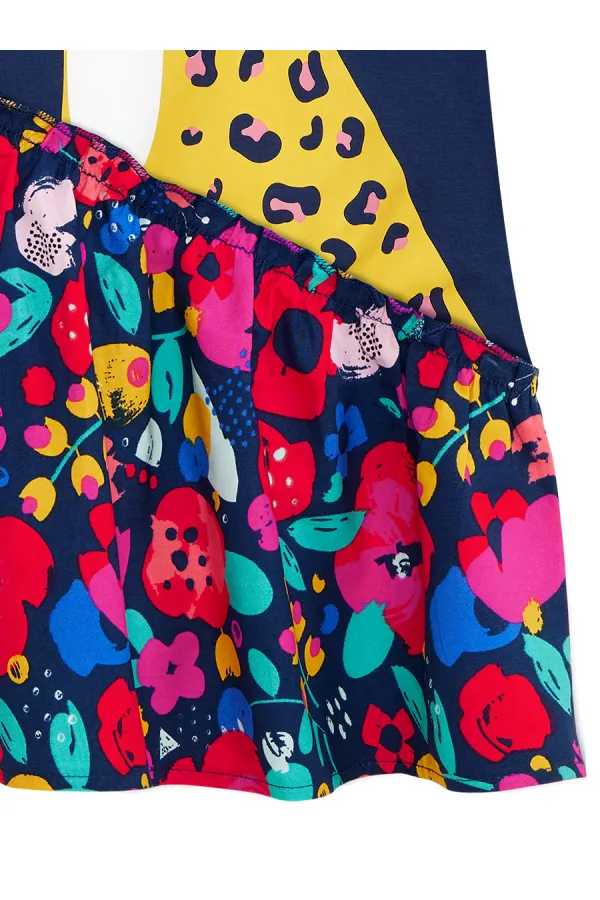 Süslü Leo Kız Çocuk Elbisesi