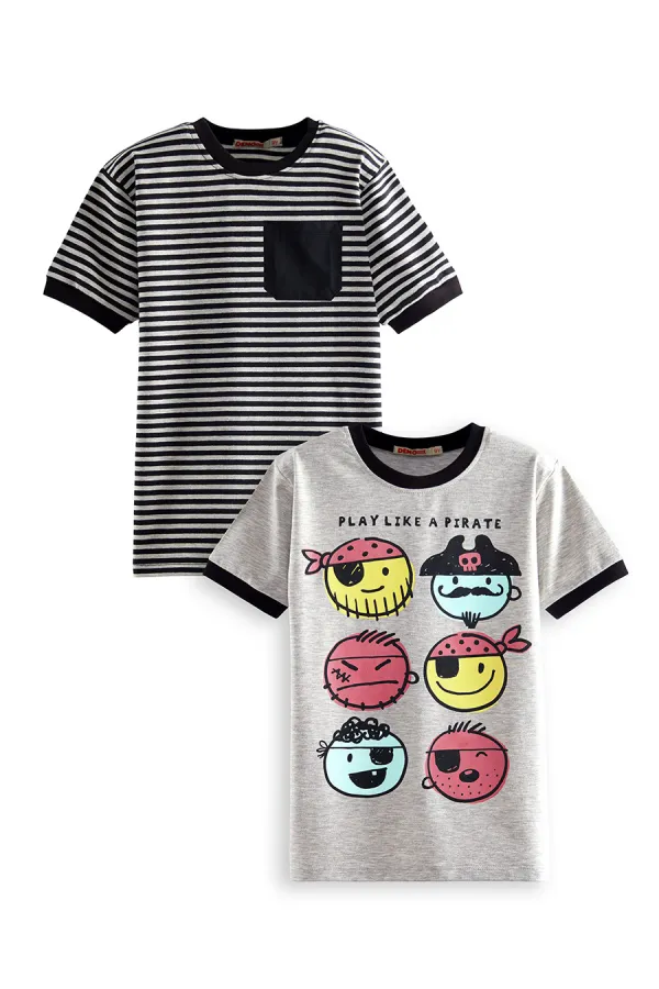Pirate Erkek Çocuk 2'li T-shirt Takım