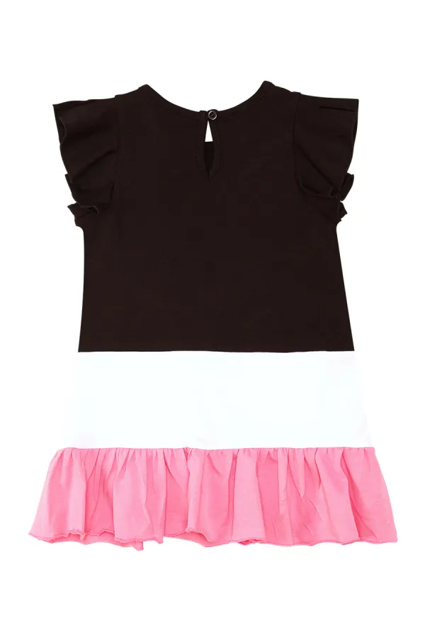 Robe à volants Chat Blanc pour fille