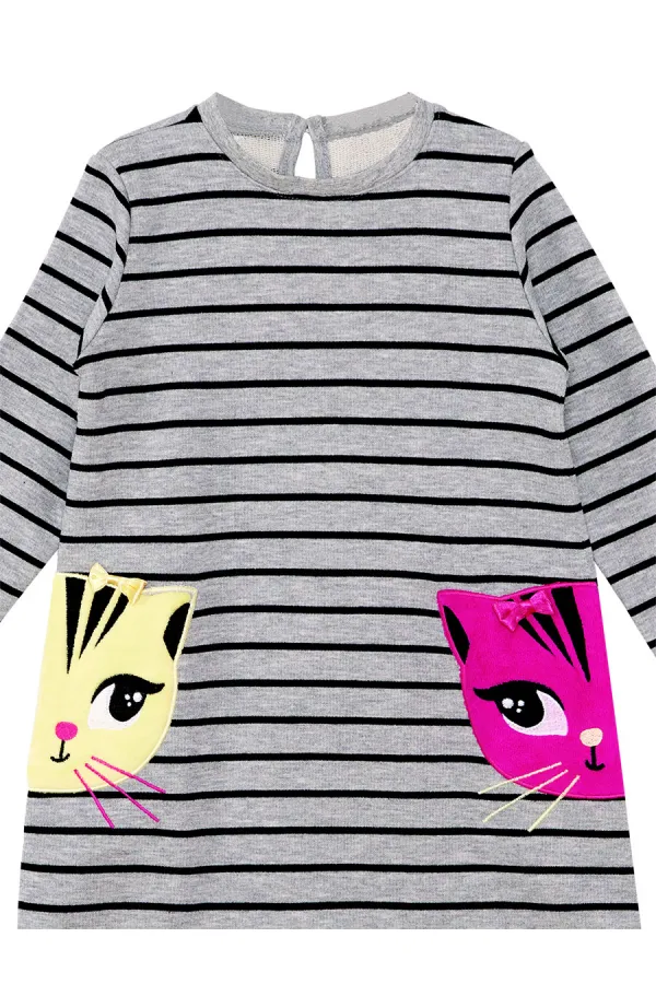 Robe de fille aux deux chats