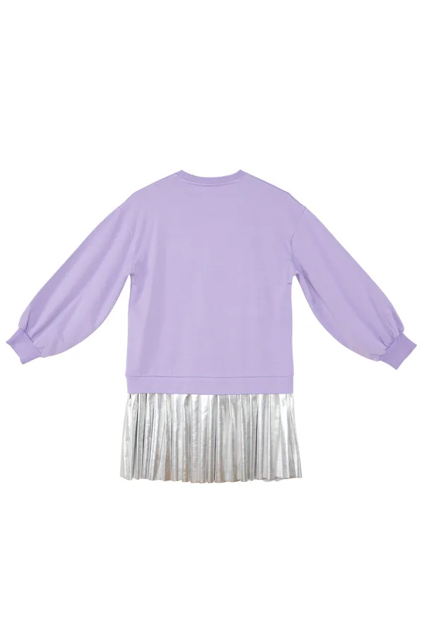 Ballerina Unicorn Girl's Pleated Dress