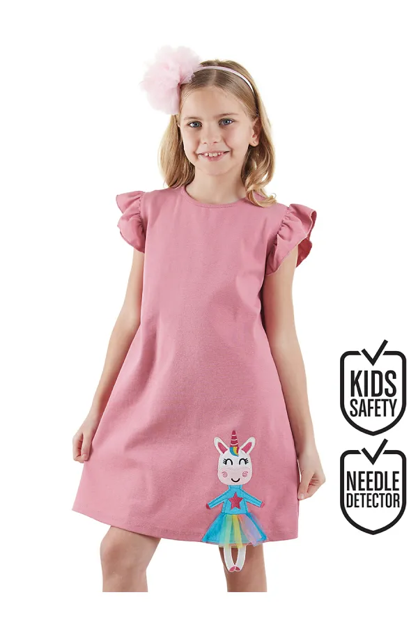 Robe d'été rose Lilycorn pour fille