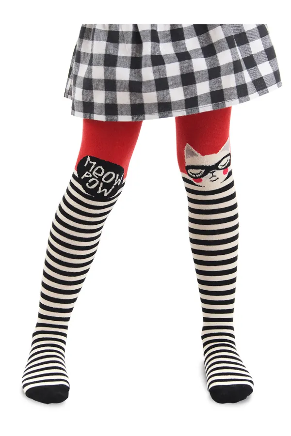 Miyav Pow Kız Çocuk Dantelli Çorap