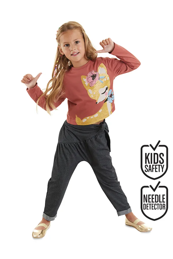 Ceylan Kız Çocuk T-shirt Pantolon Takımı