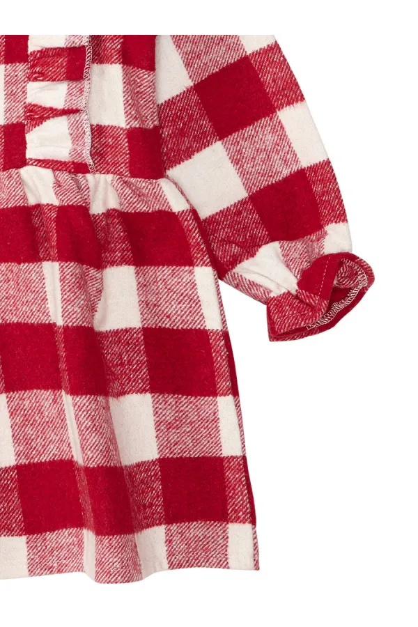 Black Rabbit Plaid Girl's Dress