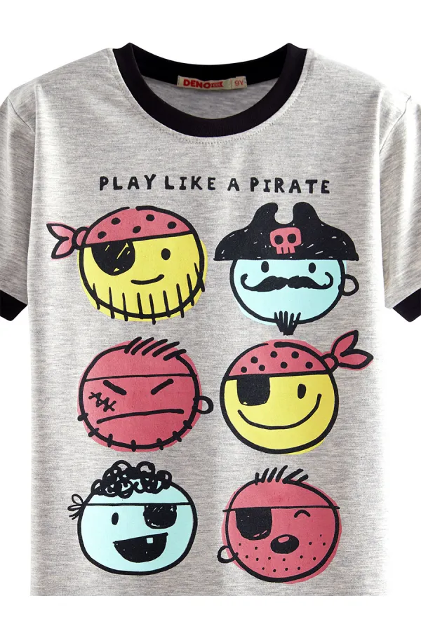 Pirate Erkek Çocuk 2'li T-shirt Takım