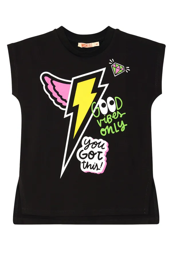Ensemble tunique et legging pour filles Good Vibes